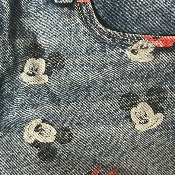 Aeropostale Blue Jean Shorts with Mickey Mouse Print - Picture 3 of 5